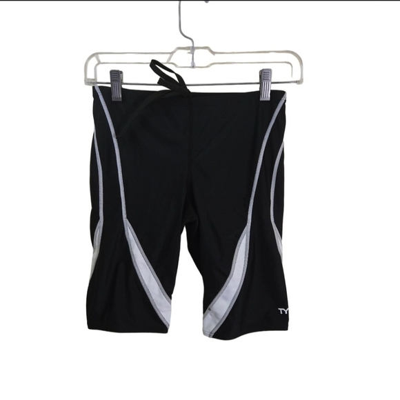 TYR NWT Alliance Jammer Swimsuit Black White ASO Olympics Size 32 - Picture 2 of 7